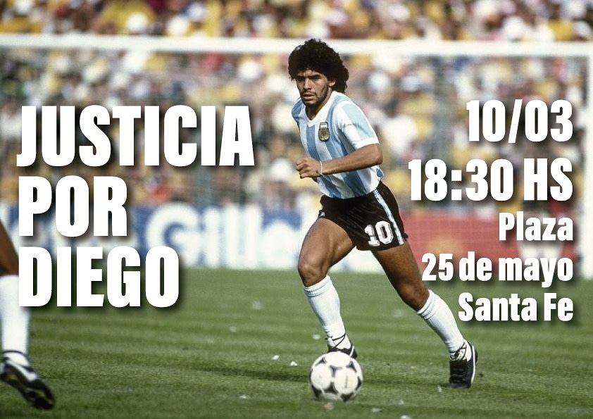También en Santa Fe: El pueblo «maradoniano» sale a la calle a pedir justicia por Diego