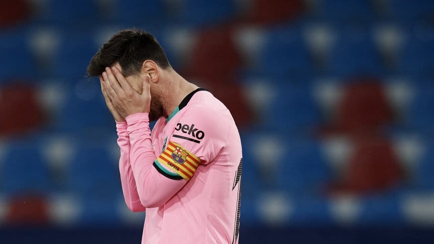 Increíble: Barcelona empató con Levante y prácticamente se despidió de la Liga