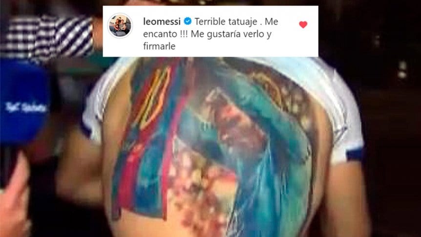 Lionel Messi le contestó al hincha brasileño que irrumpió en la TV argentina y mostró un imponente tatuaje