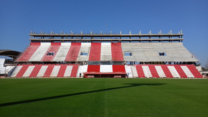 Unión mostró con orgullo como está quedando la tribuna sur del 15 de abril