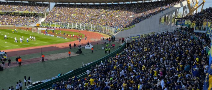 Una de las cabeceras del estadio Kempes es la que Talleres le podría ceder a los hinchas de Colón. Por ahora, son rumores.