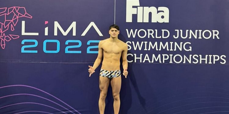 Dante Nicola, nadador Tatengue, se metió en las semis del Mundial Junior de Natación
