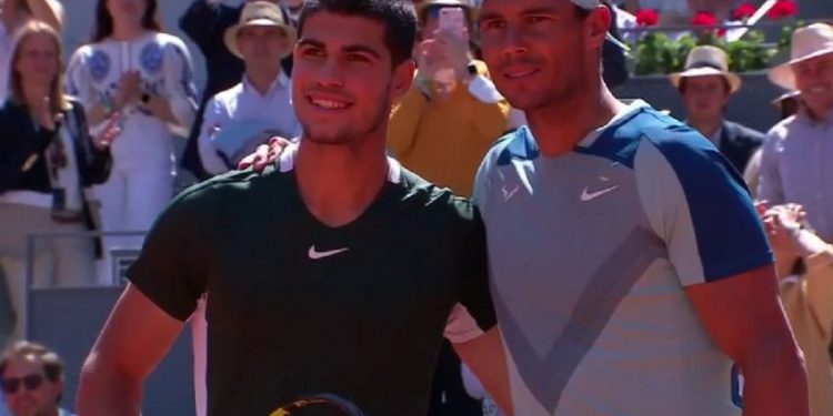 Alcaraz y Rafael Nadal, protagonistas de un lunes histórico para el tenis mundial