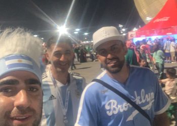 Wanchope ya está en el estadio para alentar a la Selección