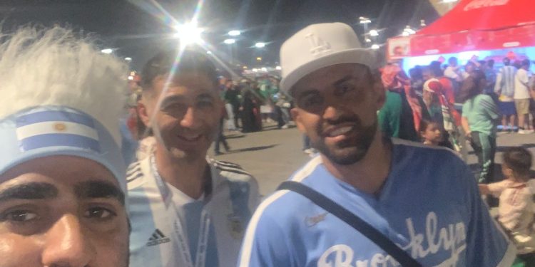 Wanchope ya está en el estadio para alentar a la Selección