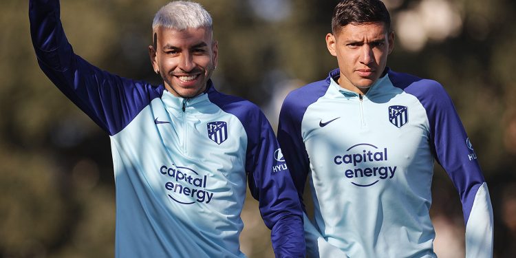 De Paul, Molina y Correa se entrenaron con Atlético de Madrid