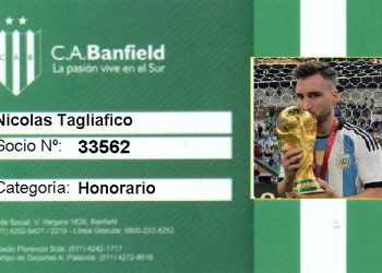 Tagliafico fue declarado como socio honorario de Banfield