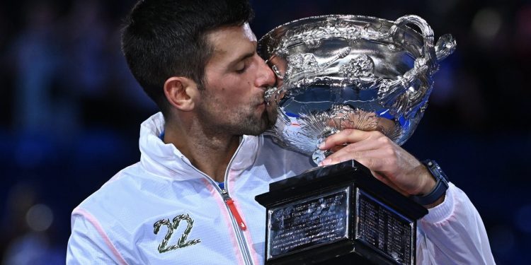 Djokovic festejó la coronación en el Abierto de Australia al ritmo de «Muchachos»