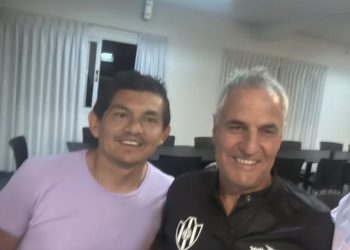 Mirá la foto de dos símbolos del fútbol santafesino, juntos en Central Córdoba