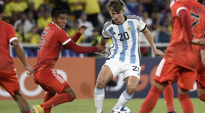 Argentina logró su primera victoria en el Sudamericano Sub 20