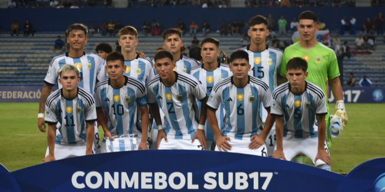 Con Froilán Díaz, la Sub 17 de Argentina debutó con éxito en el Sudamericano