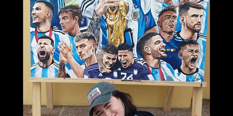 En el cumple de Messi, un homenaje que es una obra de arte