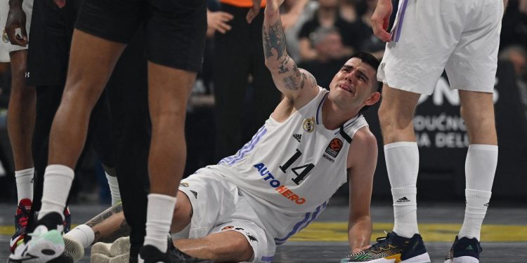 Gabriel Deck volvió a lesionarse y estará afuera por algunas semanas en Real Madrid