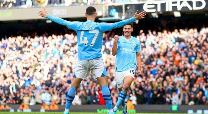 Marcó Julián Álvarez en la victoria del City