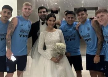 La particular foto de la Selección Argentina Sub 23 en plena disputa del Preolímpico
