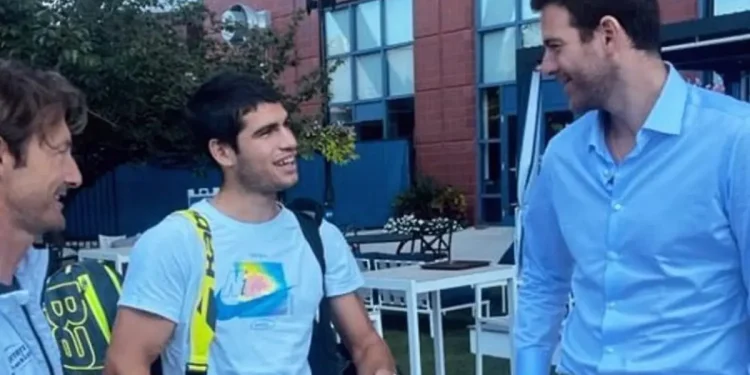 Juan Martin del Potro y Carlos Alcaraz se encontraron en el Masters de Miami