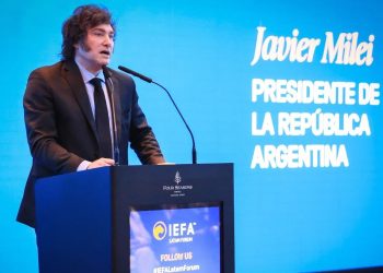 Está en redes: antes del partido ante Colón, el presidente Milei habló de Temperley