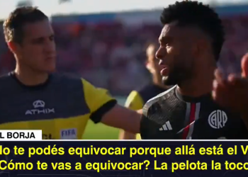 «No te podés equivocar»: Borja pidió un penal para River ante Unión