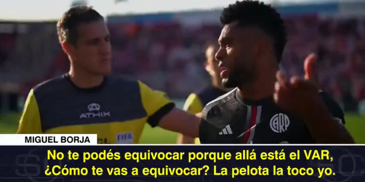 «No te podés equivocar»: Borja pidió un penal para River ante Unión