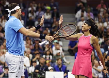 Juan Martín Del Potro y Gabriela Sabatini ganaron un partido de exhibición del US Open