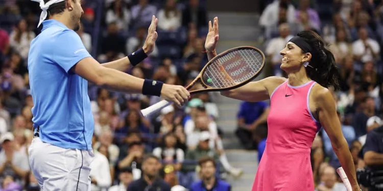 Juan Martín Del Potro y Gabriela Sabatini ganaron un partido de exhibición del US Open