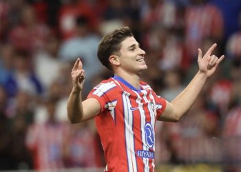 Julián Álvarez marcó su primer gol en el Atlético Madrid
