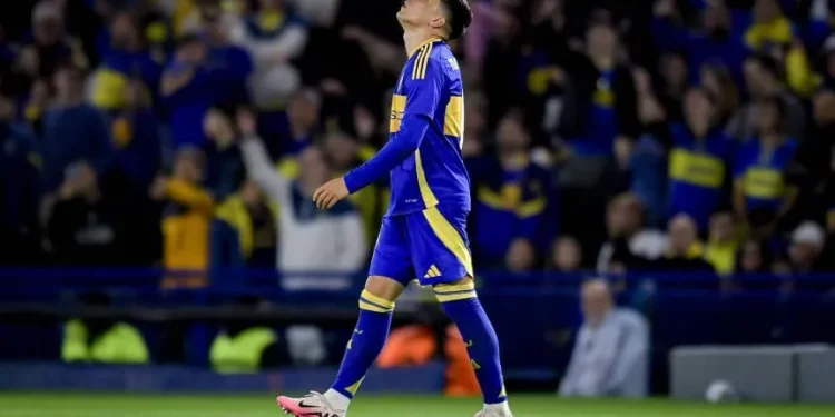 Miguel Merentiel encendió las alarmas en el entrenamiento de Boca