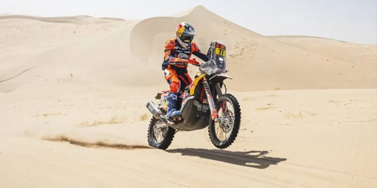 Llegó el primer triunfo argentino en motos del Dakar