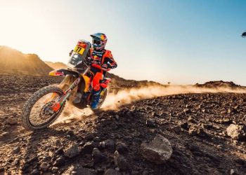 Se aleja la esperanza argentina en motos del Dakar