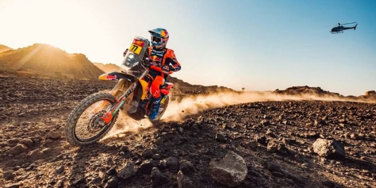 Se aleja la esperanza argentina en motos del Dakar