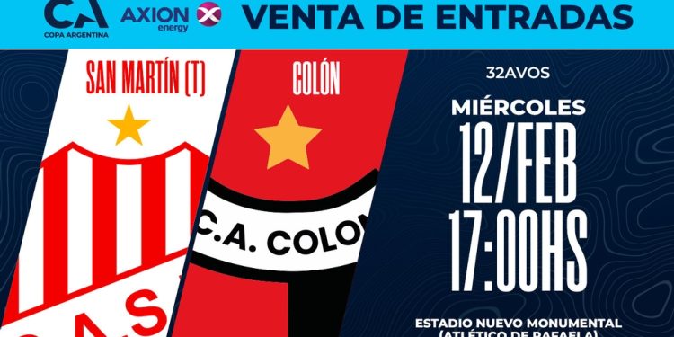 Venta de entradas para acompañar a Colón en Rafaela