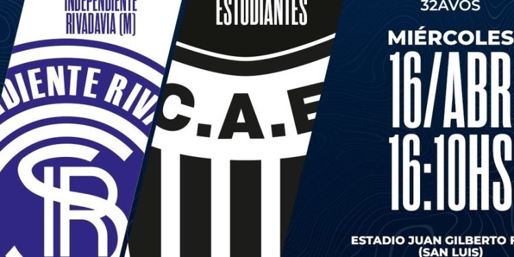 Independiente Rivadavia y Estudiantes (BA), por el pase a 16avos