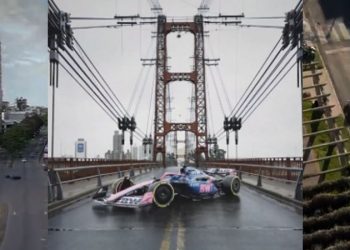 Furor en redes: Colapinto paseando con su F1 por Santa Fe