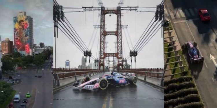 Furor en redes: Colapinto paseando con su F1 por Santa Fe
