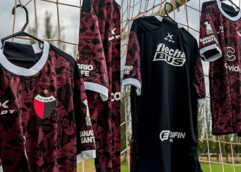 Colón presentó una nueva camiseta que no encontró aval de los hinchas