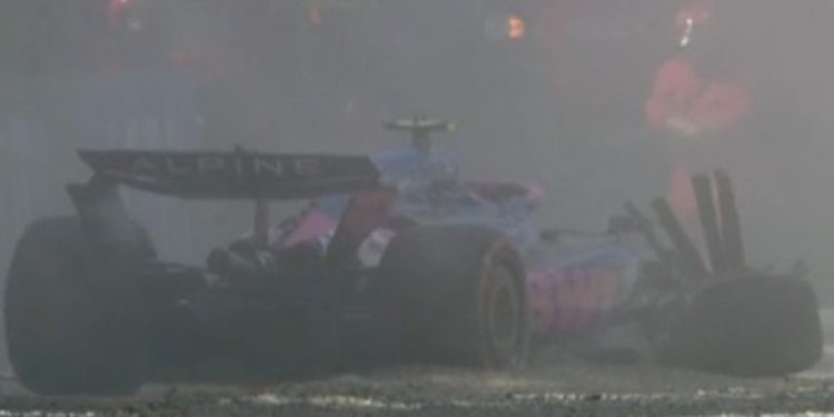 Colapinto sufrió un fuerte choque en la clasificación de Imola