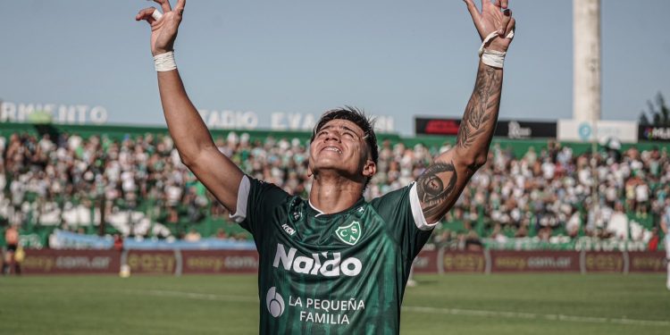 Otro gol de Marabel en Sarmiento: ya tiene más que cualquier delantero de Unión