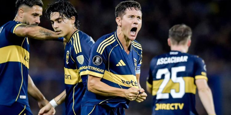 Boca goleó a Barcelona de Ecuador y llega entonado al Superclásico